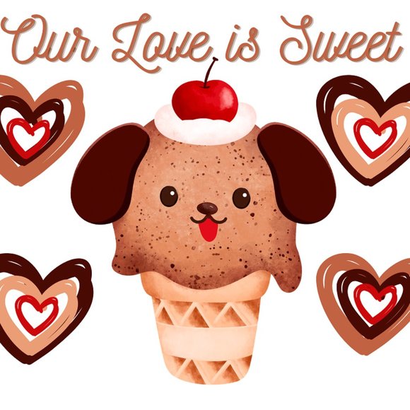 Sweet Valentine's Day Wall Art Gift, Our Love is Sweet, 8x10 Unframed - Picture 2 of 2
